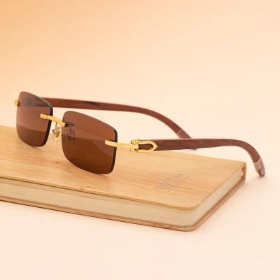 China 2021 designer sunglasses men luxury brand fashion sunglasses new fashion wood frame sunglasses women optical frame wood eyewear for sale