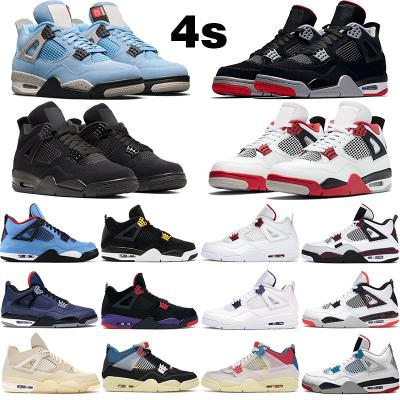 China Black Gum Unisex White Sail Famous Designer Mens Sneakers Brand Basketball Shoes 4s Hardaway Foams One Jordaneliedlys Mens Sneakers for sale