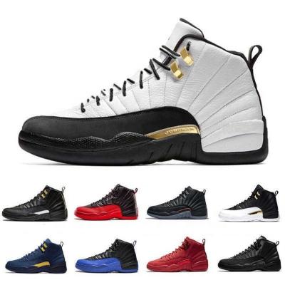 China Hot Selling Men's Durable Retro Basketball Shoes Bred 12 Retro Flu Game Royalty Playof Sneakers One Aire Jord 12 Retro Shoes for sale