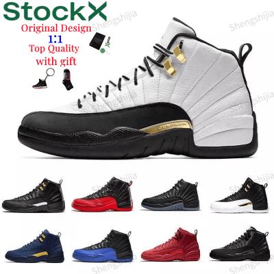 China Fashion trend in aj aj shoes retro low taxi men's basketball shoes X Midnigh Finals 12 black sneakers 11 12 retro for sale