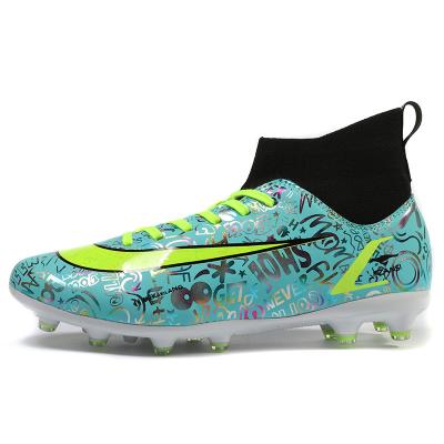 China High Quality Waterproof Brand Ankle Football Boots FG Shock Absorbing High Studs Soccer Shoes Crash Safety Men Soccer Shoes Soccer Shoes for sale