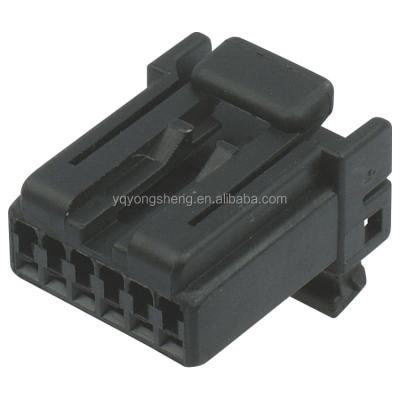 China Automotive 776204-2 6 Pin Black Female Electrical Auto Connector For Amp OEM Number 175507-2 for sale