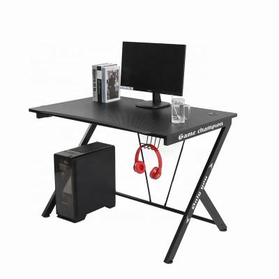 China Other Modern Sturdy Table Home Office PC Computer Gaming Desk Table With Cup Holder Earphone Hook for sale