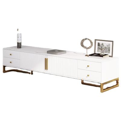 China Modern Luxury Wooden Metal Cabinet and Metal Gold (Other) Adjustable TV Stand TV Stand for Bedroom and Living Room for sale