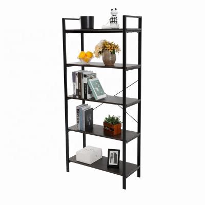 China Large Modern Book Shelf 5 Tier Minimalist Bookshelf Storage Shelf Organizer for Living Room and Bedroom Home Office for sale