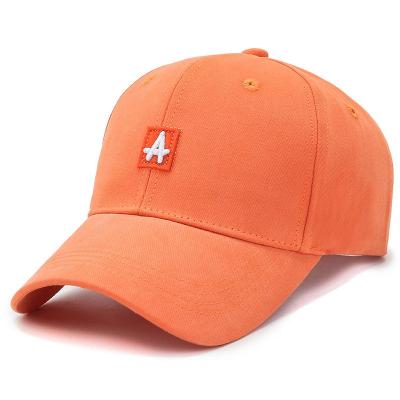 China 100% cotton orange unisex sports baseball cap wholesale COMMON women cap gorras de beisbol for sale