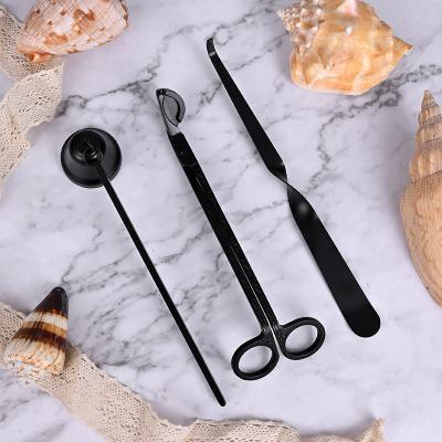 China Multi-Purpose Cutting Top quality black color wick trimmer snuffer candle care tools gift for sale