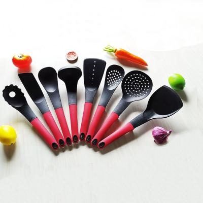 China Sustainable Hot Selling Food Grade OEM 8pcs Nylon Kitchen Utensils With PP And TPR Handle for sale