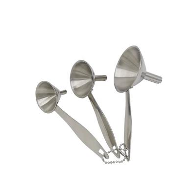 China Factory price OEM stainless steel mini filter liquor funnel funnel 3 sets for sale