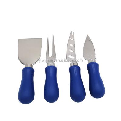 China Sustainable Basic Stainless Steel Classic Kitchen Tools 4pcs Mini Cheese Knife Plastic Handle for sale