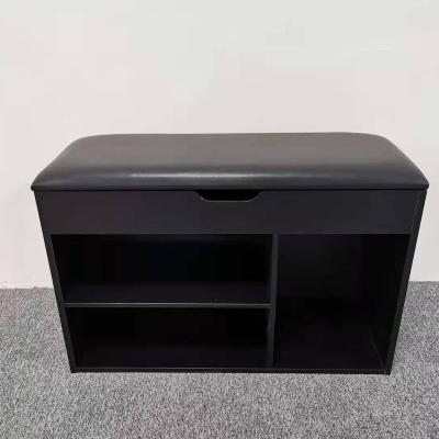 China Modern Bench Storage With PU Wooden Seat Living Room Furniture Shoe Rack For Home Shoe Cabinet Use for sale