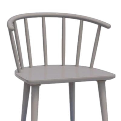 China PANEL Dining Chair Back White Blue For Restaurant Solid Wood for sale