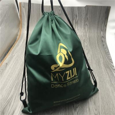 China Custom Eco-friendly Satin Dust Tote Bag For Dance Shoes, Satin Backpack Pouch Wholesale for sale