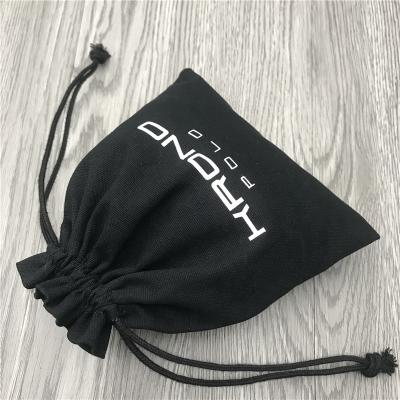 China Recyclable Custom Black Cotton Drawstring Bag, Canvas Drawstring Cotton Gift Bag for sale