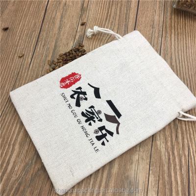 China Food Grade Recyclable Cotton Canvas Drawstring Bag, Canvas Packaging Bag for Essential and Used Burlap Burlap Sack for sale