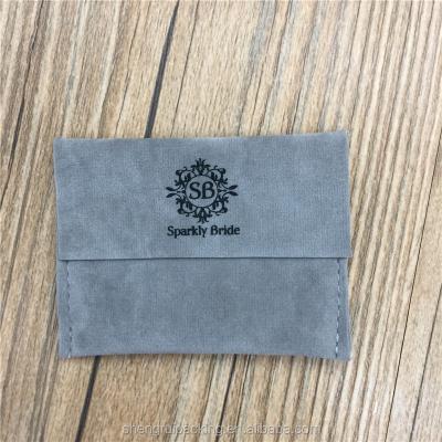 China Recyclable Customized Velvet / Velvet Wrap Jewelry Pouch With Flap for sale