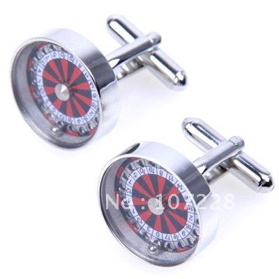 China Functional Wholesale Roulette Wheel Cufflinks for sale