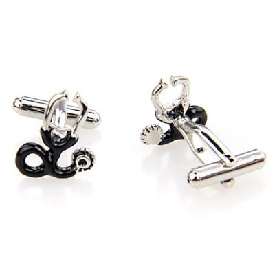 China Custom Novelty Stethoscope Superman Cufflinks for sale