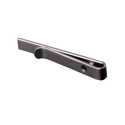 China Tie Clip Wholesale Matte Silver Tie Clips for sale