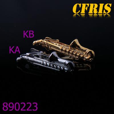 China Fashion Music Instrument Clip Sax Tie Clip Sax Tie Clip For Men Party for sale