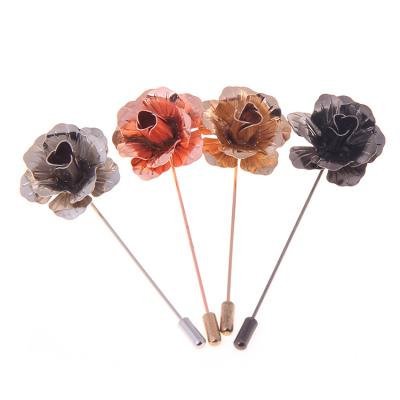 China Europe Newest Rose Flower Metal Lapel Pin Bulk Pin for sale