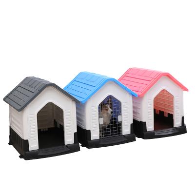 China Breathable Plastic Puppy House With Waterproof Pet Outdoor Room Large Toilet Kennel Kennel for sale