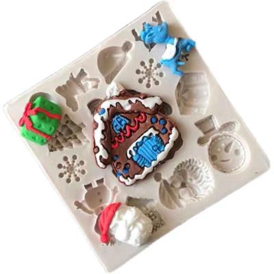 China Handmake Cakes Customized Christmas Series Chocolate Mold Silicone Mold for DIY Soap Homemade Cupcake Cake Baking Decoration for sale