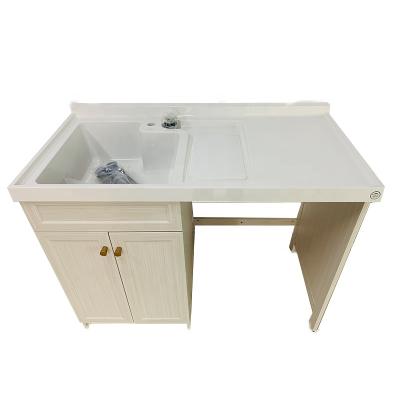 China RTS OEM Brand Modern SMC Bathroom Vanity Large Modern Bathroom Sink With Washboard And Cabinet For Washer for sale