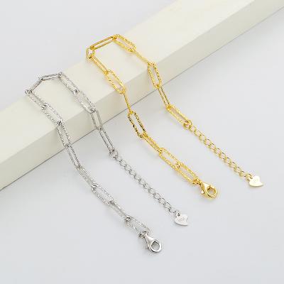 China FASHIONABLE silver jewelry S925 car flower rectangular bracelet simple cold wind factory twinkle wholesale for sale