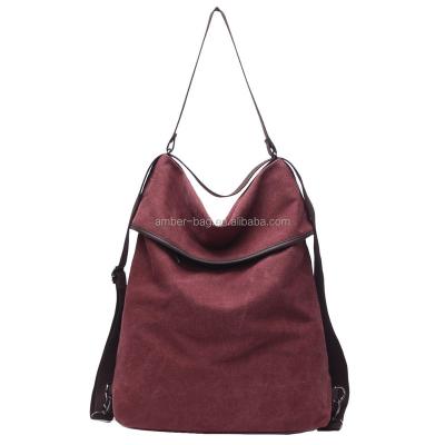 China Polyester 2022 dual function bags of backpack and shoulder bag for women for sale