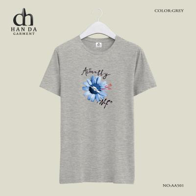 China Anti-wrinkle The New Fashion Stores 2020 Knitting Little Sleeves Short T-shirt Printed By Daisy Couples Man And Woman for sale