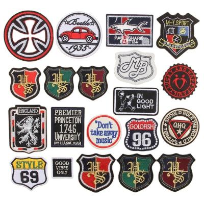 China Other High Quality Custom Woven Iron On Patches And Embroidery Patches For Apparel Hats for sale