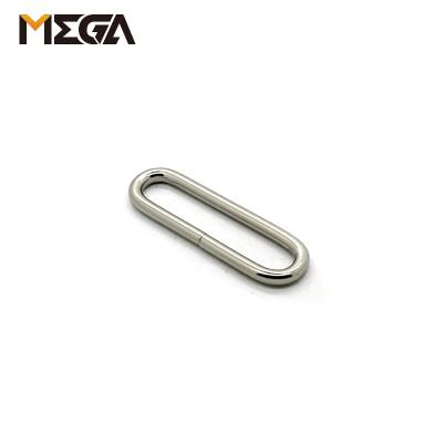 China Custom Made Eco-friendly Metal Bag Strap Adjust Shiny Silver Metal Ring Rectangle Design Square Metal Ring Buckle for sale