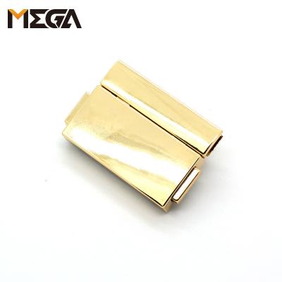 China New bag accessory manufacturing metal. .etc zinc alloy square shaped hardware metal bag lock metal twist lock for bags purse lock for sale