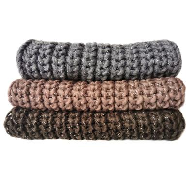 China Hot Sale Newest Snood 3 Colors Fisherman's Rib Stitch With Lurex Knitted Snood for Women Ladies and Girls Hood for sale