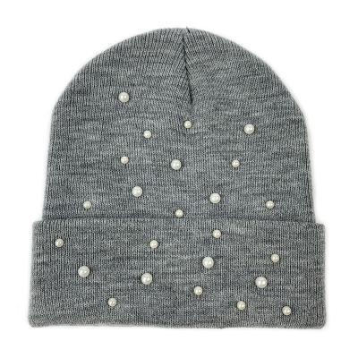 China JOINT Fashion Custom Acrylic Cuffed Winter Knit Beanie Hat For Women for sale