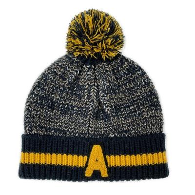 China NEW COMMON winter style acrylic jacquard knitted hats 100% polyester lining hats for baby for sale