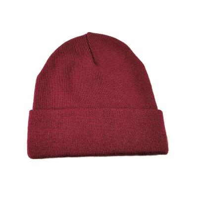 China breathable & Amazon waterproof hot sale knitted warm hats and casual solid color for women men's style basic beanie for sale