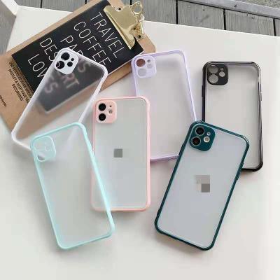 China 2021 Simple Suitable Skin-friendly Anti-fall End-hole Eye-Care Candy Color Mobile Phone Cases For IPhone Huawei OPPO VIVO Xiaomi for sale