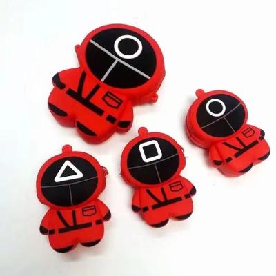 China 2021 New Hot Selling Anti-fall People For Earphone Game Squid Fish Sleeve Bags And Cases In Red Keychain for sale