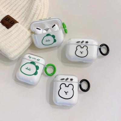 China Anti-falling small bear dinosaur transparent case spot goods people for airpods 3/2/1 for sale