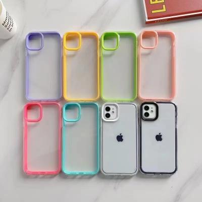 China Anti-fall for 11 pro max iphone 11 two color transparent 2-in-1 phone cases for iphone 12 case for sale