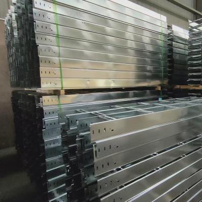 China Smooth Corrosion Resistance Cable Tray Galvanized Steel 2m-6m Hdg Cable Tray for sale