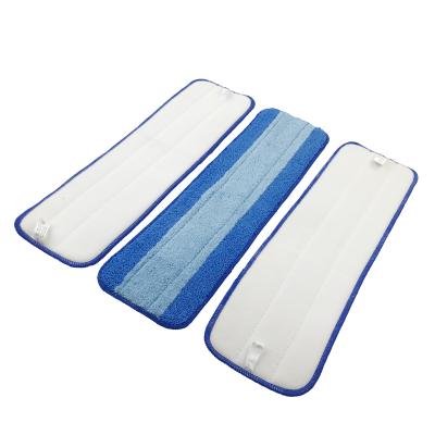 China Sustainable Household Spray Wet Flat Mops Pads For Home Floor Cleaning Microfiber Flat Mop Pads for sale