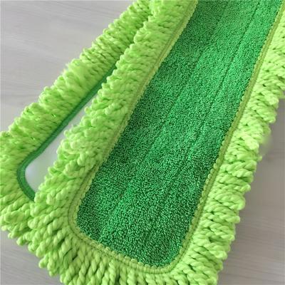 China Factory Wholesale Price Sustainable Hot Sale Green Color Microfiber Mop Pads Quick Dry Twist Pile Replacement Mop Head for sale