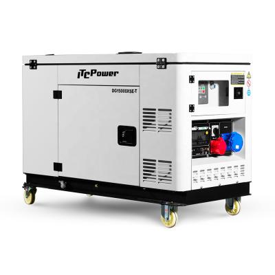 China HOT SALE! Two Cylinder 10KVA Silent Portable Diesel Generator DG12000SE-3 for sale