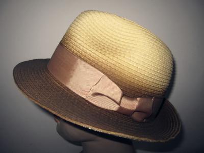 Cina Cappelli di Fedora della paglia dell'estate degli uomini della treccia di carta, gialli con Brown che dipinge 60cm in vendita