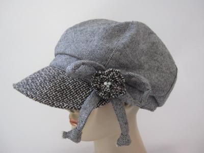 China 100% ladies' bakerboy cap, twilled fabric, nice trimming, cotton lining for sale