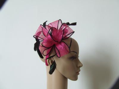 China Hüte Overlocked Sinamay Damen-Fascinator/Rosa fascinator Hüte zu verkaufen