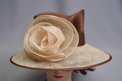 China Brown / Ivor Sinamay Ladies Hats , Spring fancy hats for women for sale